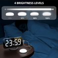 thumbnail image 2 of GUOOL Digital Mirror USB Charger Ports Vibrating Clock Snooze & Battery 12/ Watch White base, 2 of 8