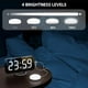 thumbnail image 2 of Reloj despertador con espejo ruidoso, cargador, reloj vibrador, números grandes, pantalla grande, teléfono Base blanca, 2 of 8