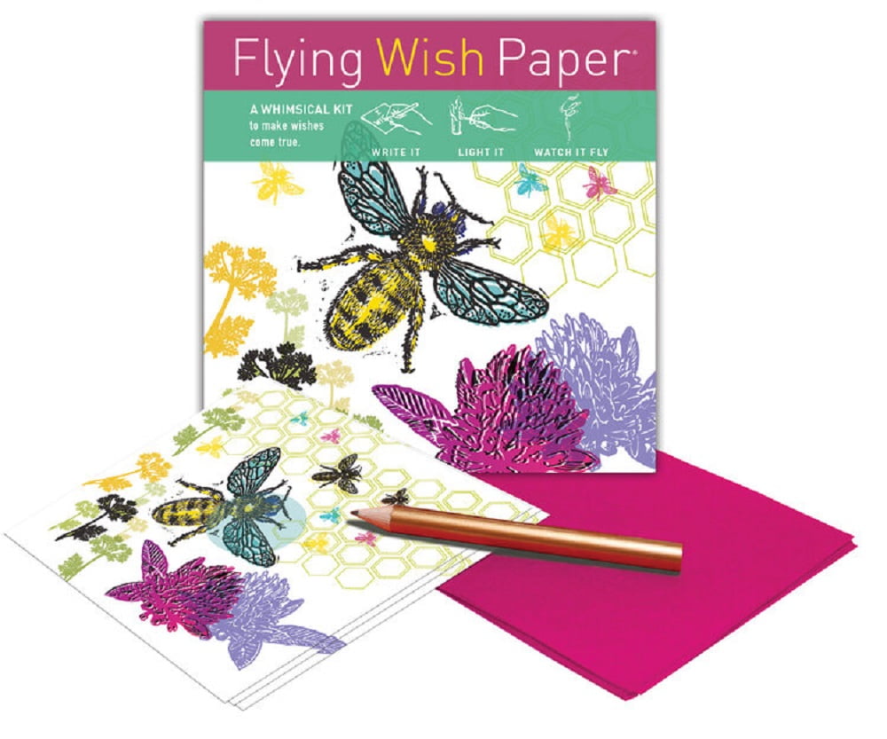 CHAKRA - Flying Wish Paper - Write it., Light it, & Watch it Fly, Large  Kit, 7 x 7