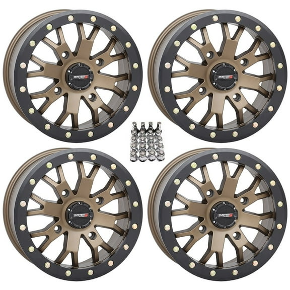 System 3 SB-4 Beadlock Bronze (6 1) ATV Wheels 14" Sportsman 550 850 1000