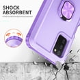 thumbnail image 3 of for Samsung Galaxy A03s Case, Rugged Shockproof Heavy Duty Soft TPU Rubber Bumper Hard PC Back Hybrid Protective Case [with Ring Stand] for A03s (Without Screen Protector) - Purple, 3 of 7
