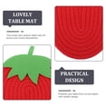thumbnail image 2 of Miangastore 1 Pce Tapis de Bol en Forme de Fraise Résistant à la Chaleur Dessous de Verre en Coton Tissé, 2 of 8
