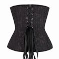 thumbnail image 3 of Gothic 26 Steel Boned Corset Women Sexy Underbust Corset Waist Trainer Corset Shaper Plus Size Corpete Corselet Black, 3 of 4
