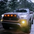 thumbnail image 2 of MAXHAWK Raptor Style Front Bumper Smoked Amber LED Grille Lights Kit DRL For 2016-up Toyota Tacoma w/TRD Pro Mesh Grill, 2 of 13