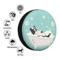 thumbnail image 5 of Gaeub French Bulldog Taking a Bath 14-17in Tire Cover, Spare Tire Cover, for Camper Caravan, Trailer, Car, Truck, SUV, Jeep - 16 inch, 5 of 9