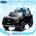 thumbnail image 3 of Kids Ride on Toys, Ford Ranger Powered Ride on Cars for Boys Girls Gifts 3-6 Years Old, kids Electric Cars with Remote Control, Bluetooth Music, MP3 Player, LED Lights, 4 Wheeler, Black, 3 of 9