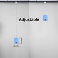 thumbnail image 5 of FSLiving Remote Control 7W LED Track Linear Look Blue Pendant Lights H-Type Track Light with Focused Adjustable Industrial COB LED Dimmable for Dining Room Customizable - Set of 3, 5 of 8