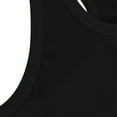 thumbnail image 3 of Sakmal Black Big and Tall Tank Tops for Men Crew Neck Black Camisole Breathable Solid Workout Muscle Sleeveless Shirts, 3 of 7