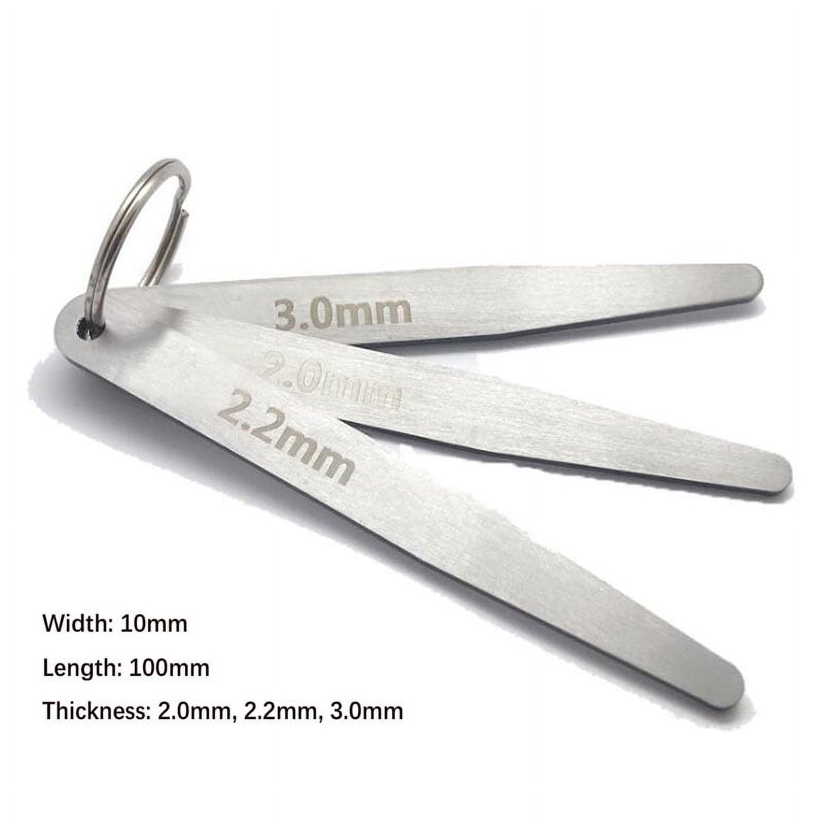 2mm 2.2mm 3.0mm Feeler Gauge 3 Blade Valve Thickness Gap Feeler Gauge Metric Measurement Adjustment Ruler Steel Measuring Tool ,Easy to Use