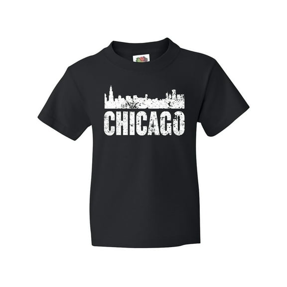 Inktastic Chicago Skyline Grunge Youth T-Shirt