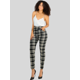 thumbnail image 2 of Leggings Elegantes Jegging Mujer a Cuadros Stretch Looks Formal y Casual Mayón Mallones, 2 of 5