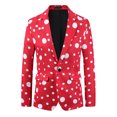 thumbnail image 5 of Lars Amadeus Polka Dots Blazers for Men's Slim Fit One Button Business Sport Coats L Light Red, 5 of 5
