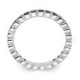 thumbnail image 2 of 925 Sterling Silver Created Emerald Stackable Ring Birthstone May Gemstone, 2 of 8