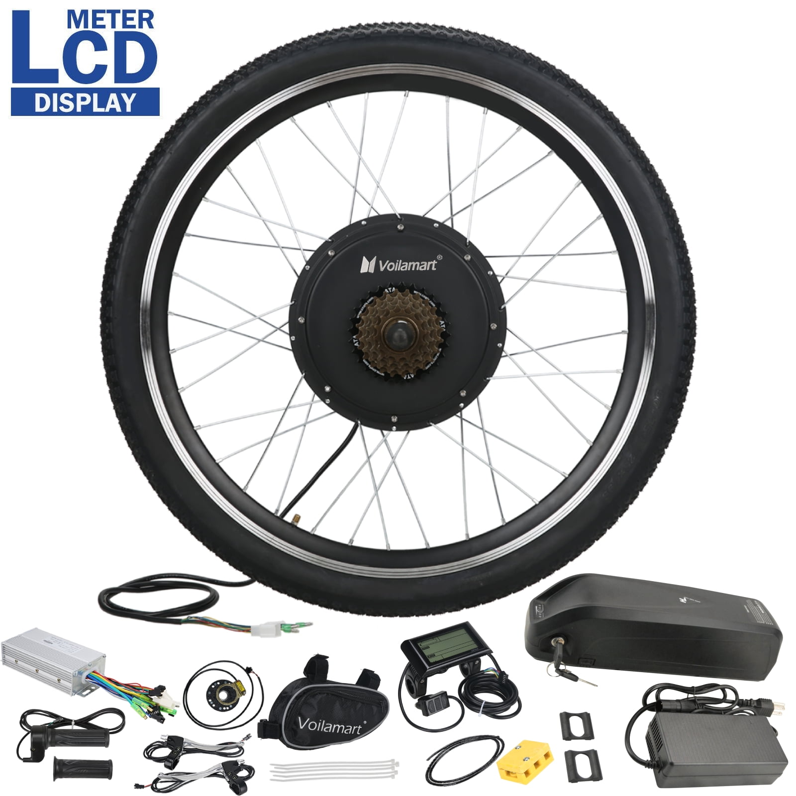 Voilamart 26 Inch 48V 1500W Ebike Conversion with 13Ah Battery & LCD
