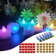 thumbnail image 1 of Xihbxyly 24 Velas Led Sin Llama, Efecto de Cera Parpadeante, Diseño Seguro a Pilas, Decoración Romántica para Bodas, Fiestas, Navidad, Acción de Gracias, 3,5 X 3,2 Cm, Blanco y Rojo, 1 of 6