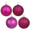 thumbnail image 2 of Vickerman 12" Red 4-Finish Ball Ornament, 4 per Bag, 2 of 7