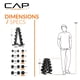 thumbnail image 5 of Set de mancuernas CAP de 68 kg recubiertas de goma hexagonales con rack, 5 of 7