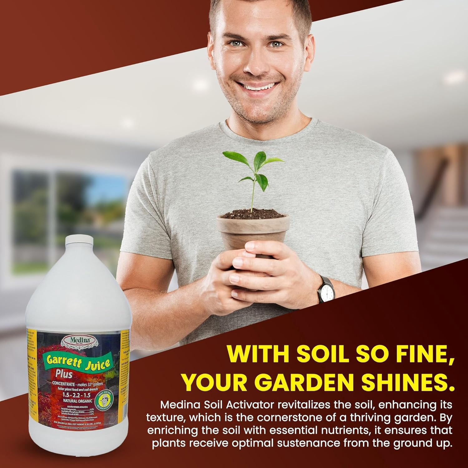 Medina Soil Activator Organic Liquid Soil Activator Fertilizer, 1 gal.