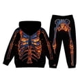 thumbnail image 5 of QTSHPN Kids Halloween Skeleton Hoodie Cozy Trick or Adventures Halloween Party Wear Sweatshirt Boys, 5 of 5