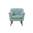 thumbnail image 2 of Shelby Aquamarine Teal Turquoise Woven Fabric Oversized Armchair, 2 of 4
