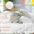 thumbnail image 2 of 3 Piece Sage Green Eucalyptus Duvet Cover Set Queen Size,Microfiber Comforter/Quilt Cover with Corner Ties and 2 Pillowcases,Traditional Tree Branch Leaf Plant All Season Bedding with Zipper Closure, 2 of 8