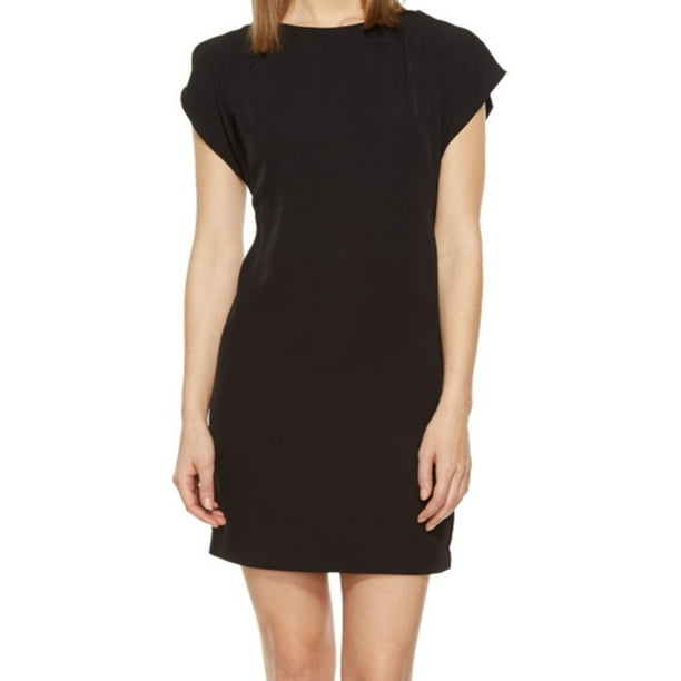 Calvin Klein - calvin klein women's flutter sleeve shift dress black ...