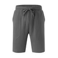 thumbnail image 4 of Sngxgn Lounge Shorts for Women - Casual Sweat Shorts with Pockets(Dark Gray,L), 4 of 6