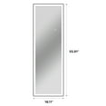 thumbnail image 5 of Kosmonia 58x16 Frameless Full Length Mirror, Dimmable 3 Color LED Light w/Memory Function, Distortion Free, HD Reflection & Anti Desilvering, Tempered Glass & Shatter Proof Film Doubling Safety, 5 of 7