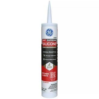 GE Supreme Silicone Window & Door Sealant, Pack of 1, Clear 10.1