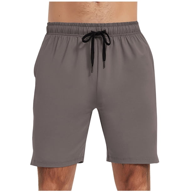 Pantalones de Cintura Elástica Casual de Color Sólido Suelto Estiramiento Pantalones Cortos de Fitness, Ventilados Quinto Pantalones para el Ejercicio, Correr Y el Uso Diario