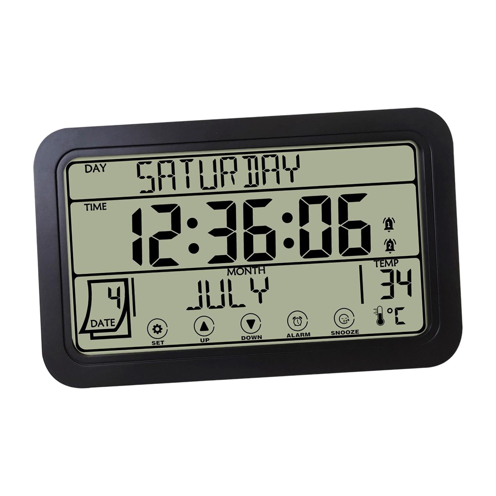 Electronic Wall Clock Desk Clock Large Number with Day/date Hanging