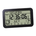 thumbnail image 1 of Reloj de pared digital Perfecl con alarma y pantalla de temperatura y humedad negro, 1 of 8