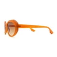 thumbnail image 3 of Mod Womens Oval Dimensional Beveled Plastic Sunglasses Orange Brown, 3 of 4