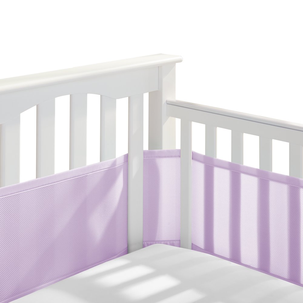 BreathableBaby Classic Breathable Baby Mesh Crib Liner, AntiBumper, NonPadded Lavender