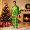 thumbnail image 4 of Onlypjs Family Christmas Pajamas Matching Sets, Christmas Tree Raglan Tops with Plaid Pants, Holiday Lounge Sets for Couples, Women and Men, 4 of 5