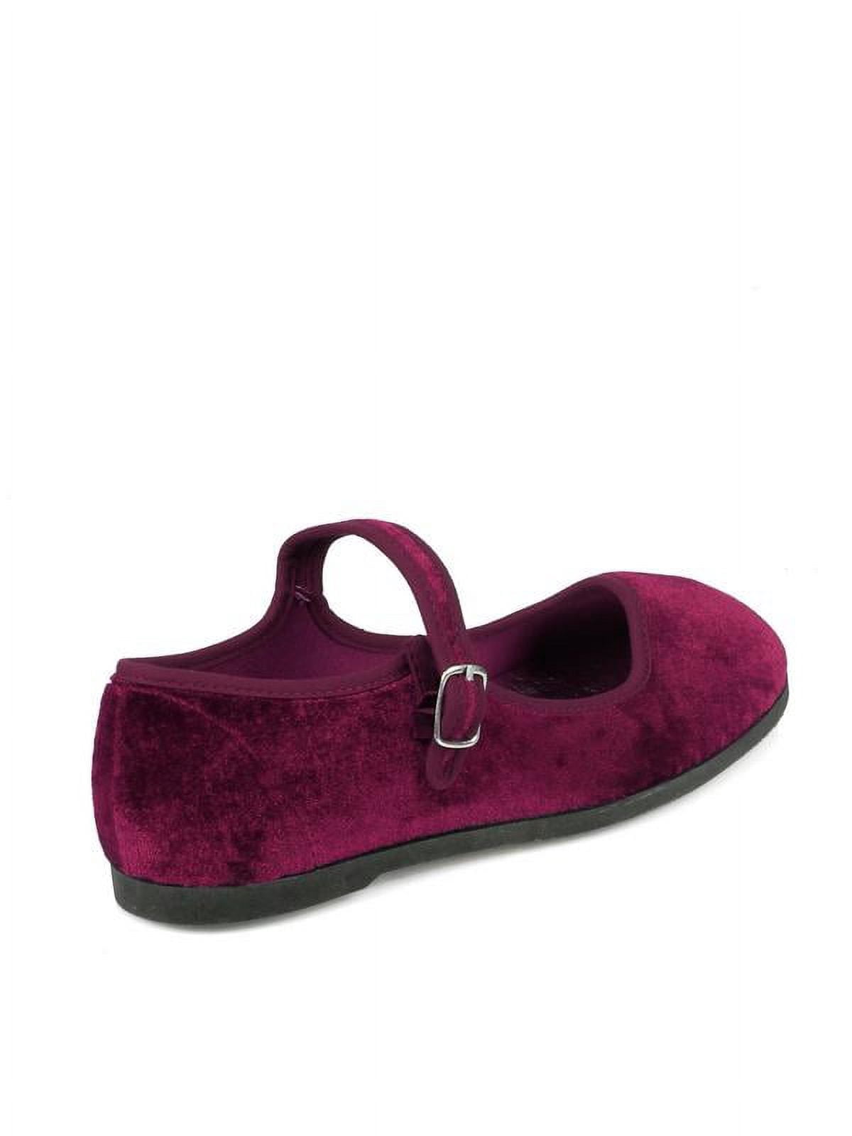 Nature Breeze Mary Jane Women's Flats in Wine