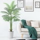 thumbnail image 2 of 7ft artificial palm tree-15 trunks real bark design 9 adjustable branches. fake tropical paradise palm in pot para indoor oficina en casa moderno decor, 2 of 7