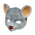 thumbnail image 3 of STARTIST 3D Rats Half Face Costume Cosplay Face , Masquerade Facial Rat Light Gray, 3 of 9