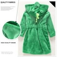 thumbnail image 3 of ZHUASHUM Coats For Baby Boys Girls Unisex Animal Face Hooded Towel And Plush Animal Face Robe Pretty Cartoon Bathrobe Green 4-5 Years, 3 of 4