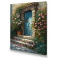 thumbnail image 2 of Designart "Blue And Pink Garden Door Gateway III" Farm Door and Windows Canvas Wall Art, 2 of 5