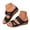 Black, variant on Dakaela Womens Wedge Sandals Leather Comfortable Dressy Slip on Slides Ladies Orthopedic Open Toe Casual Platform Walking Shoes with Arch Support Size 6-10 Black
