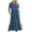 Dark Blue-womens dresses, variant on Wycnly Womens Dresses Short Sleeve Round Neck Solid Casual Long Summer Dress Flowy Ruffle Swing A Line Pocket Dresses Wine XXL