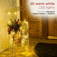 thumbnail image 6 of Alpine Corporation Gold Wire Holiday Decor Reindeer with Warm White LED Lights, 6 of 11