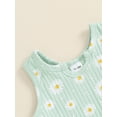 thumbnail image 5 of Bagilaanoe 2pcs Toddler Baby Girl Shorts Set Sleeveless Daisy Print TankTops + Shorts 12M 18M 24M 3T 4T 5T Kids Casual Summer Clothes, 5 of 7