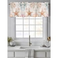 thumbnail image 4 of Summer Coastal Curtain Valances for Windows, Starfish Shell Beach Nautical Kitchen Valance Window Treatment, Light Filtering Block Curtains for Bathroom/Bedroom/Living Room 54'' x 18'', 4 of 9