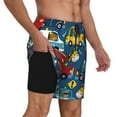 thumbnail image 3 of Gaeub Vehicles Cartoon with Funny Drivers Mens Swim Trunks Stretch Beach Shorts Quick Dry for Men Swim Shorts Swimwear with Pockets- Medium, 3 of 9