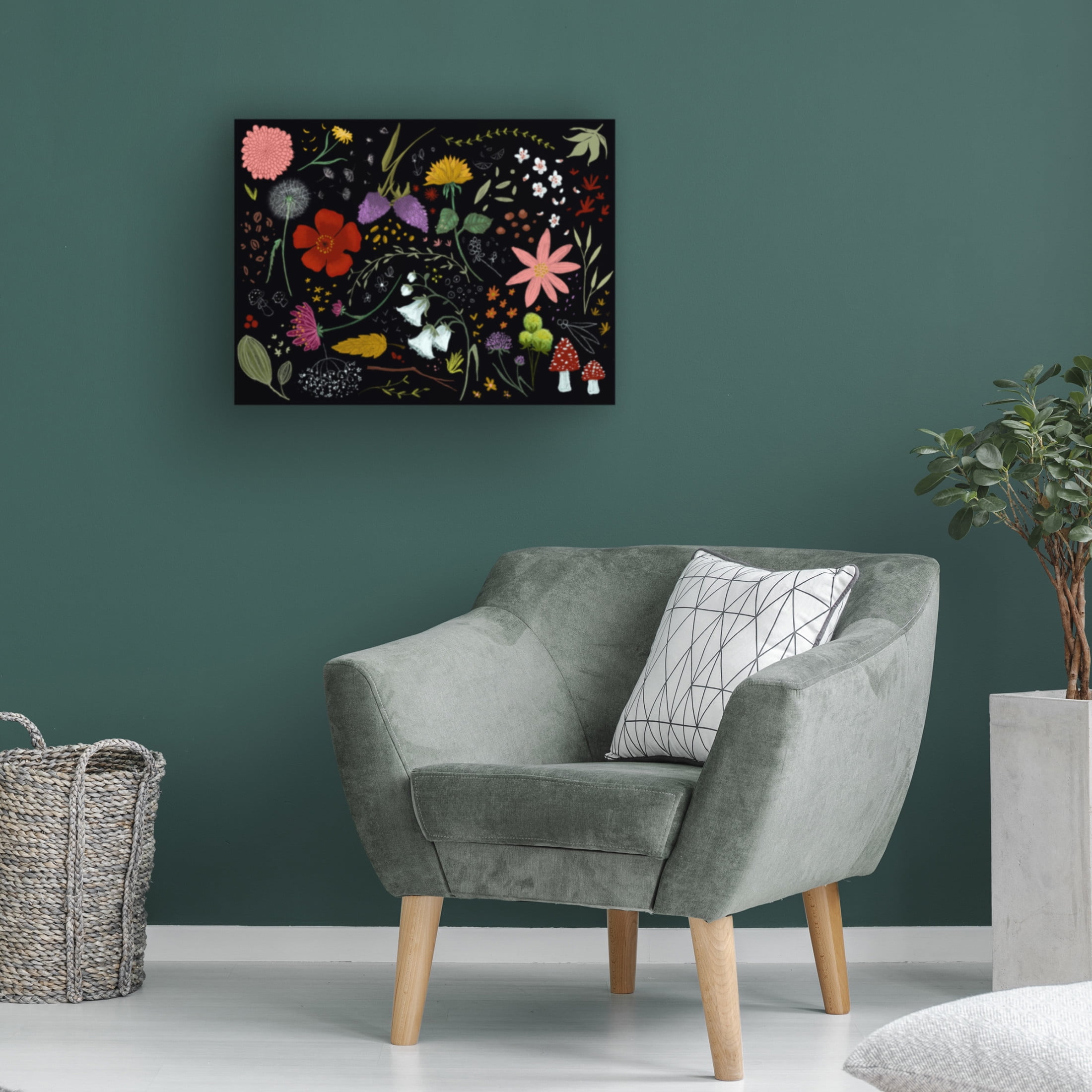 Canvas Wall Art - Christine Rotolo 'Wildflowers' Wall Art for Living Room, Bedroom, or Office Décor by Trademark Fine Art - 47 x 35 Inches