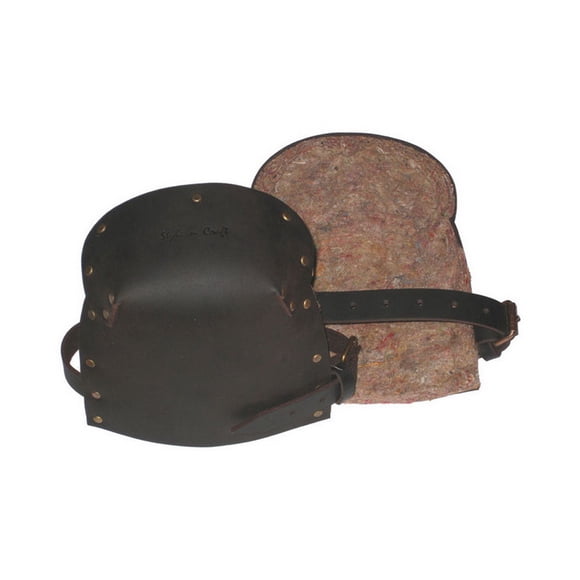 Style n Craft 74-013 Genouillères en Cuir Huilé Robuste avec Doublure en Feutre Épaisse de 1 Pouces