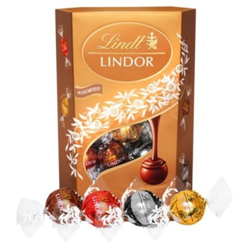 Lindt Lindor Assorted Chocolate Truffles Box 337g, British Import (Pack of 3)