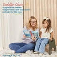 thumbnail image 3 of ECR4Kids Stackable Toddler Chair, 10in, Wooden, Grey Wash, 2-Pack, 3 of 9